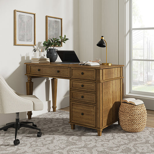 Christian 50" Farmhouse Desk with Lift Top and USB