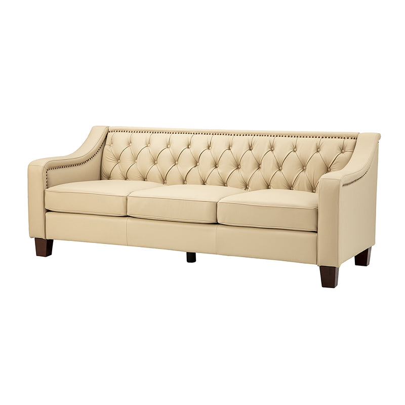 Luziano 82.28" Wide Genuine Leather Sofa