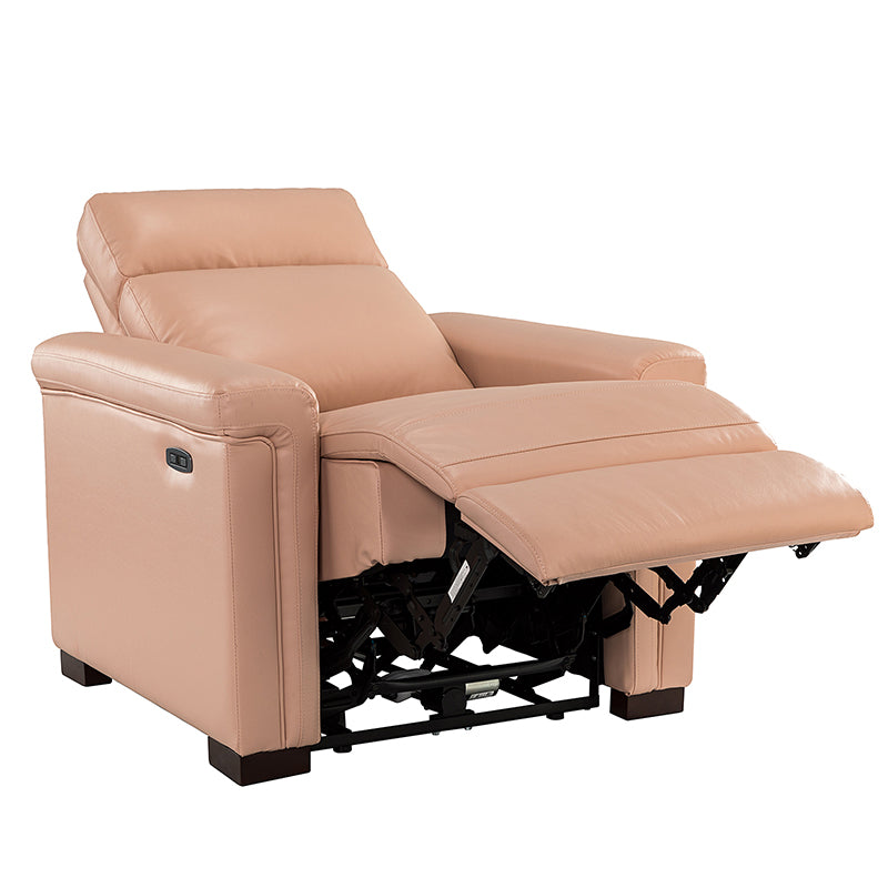 Lea 36.02" Wide Genuine Leather Power Recliner