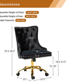 Adega Velvet Adjustable Office Chair