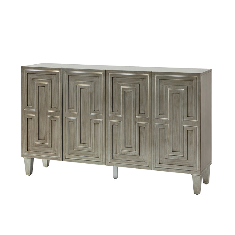 Amy 58" Wide Storage Sideboard with Solid Wood Legs