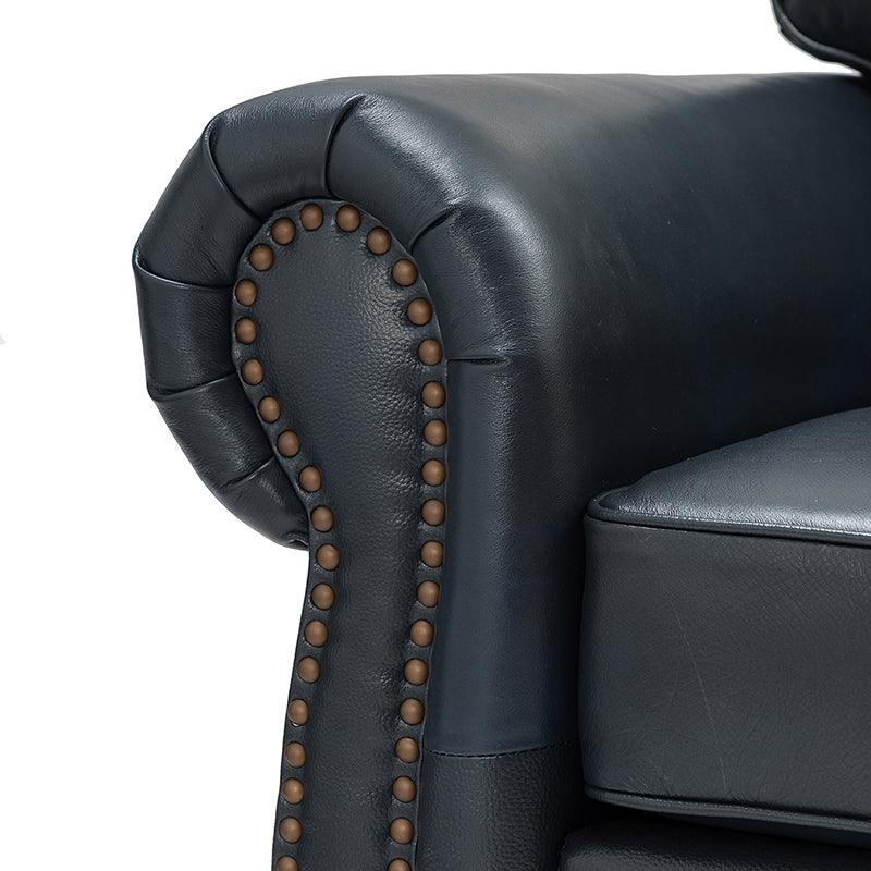 Flavio 81" Genuine Leather Sofa- Hulala Home